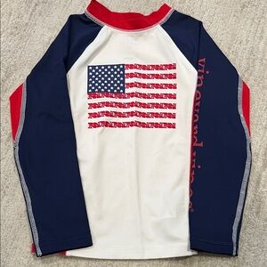 Vineyard Vines by Target Kids Swim Rashguard - Blue, Red, and White